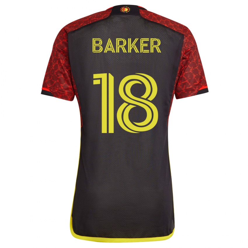 Hombre Camiseta Alicia Barker #18 Naranja 2ª Equipación 2023/24 La Camisa México