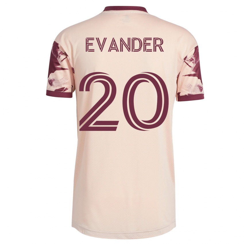 Hombre Camiseta Evander #20 Blanquecino 2ª Equipación 2023/24 La Camisa México