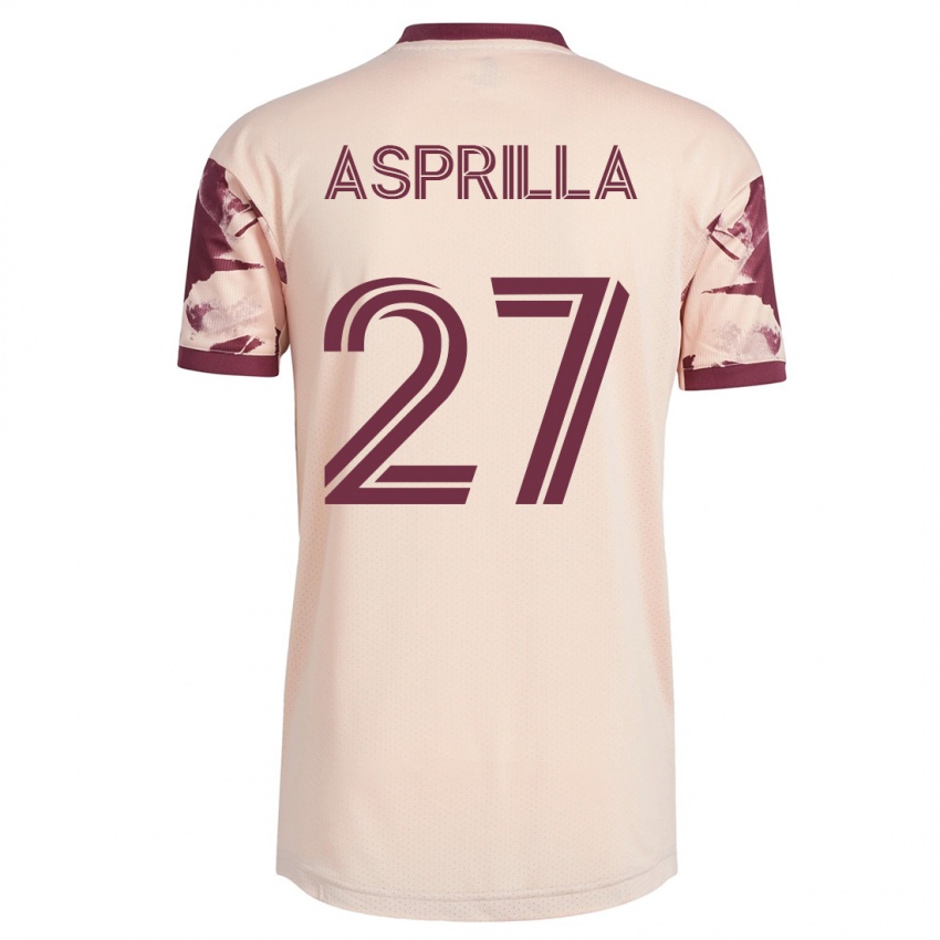 Hombre Camiseta Dairon Asprilla #27 Blanquecino 2ª Equipación 2023/24 La Camisa México
