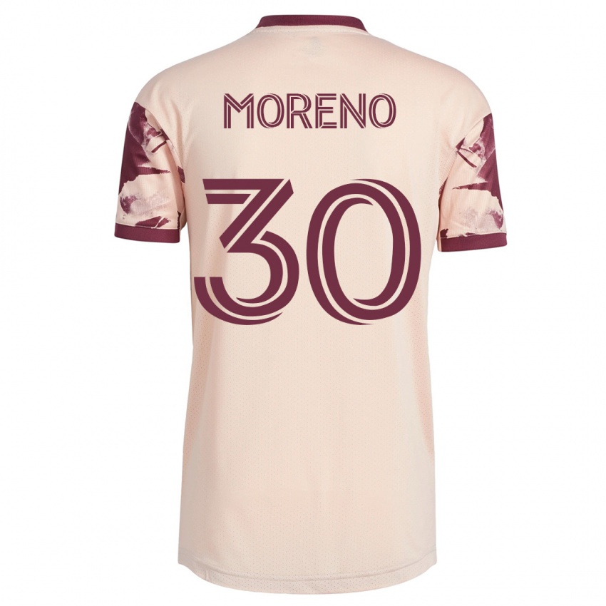 Hombre Camiseta Santiago Moreno #30 Blanquecino 2ª Equipación 2023/24 La Camisa México