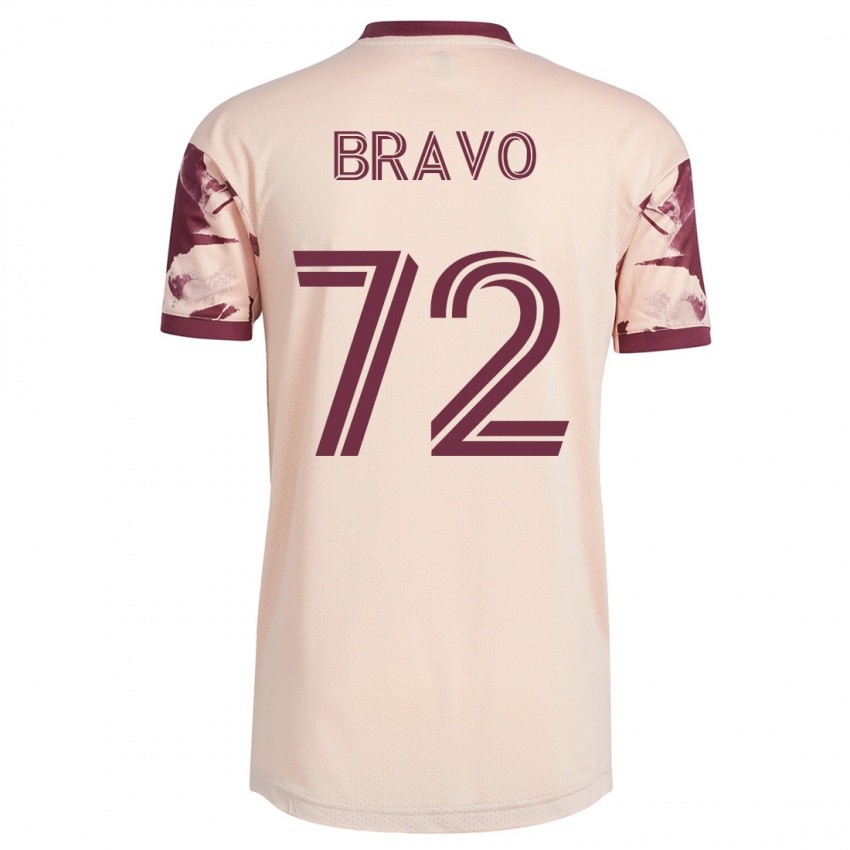 Hombre Camiseta Julian Bravo #72 Blanquecino 2ª Equipación 2023/24 La Camisa México