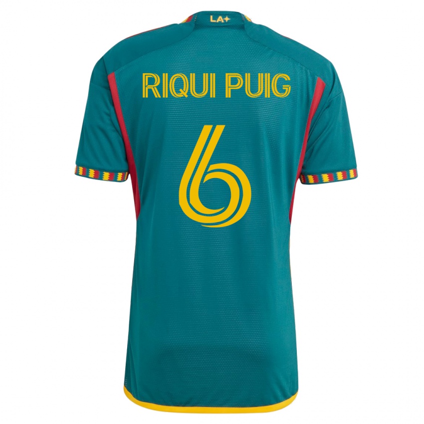 Hombre Camiseta Riqui Puig #6 Verde 2ª Equipación 2023/24 La Camisa México