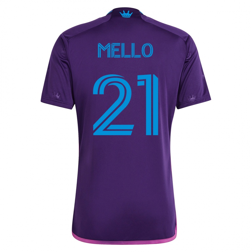 Hombre Camiseta Vinicius Mello #21 Violeta 2ª Equipación 2023/24 La Camisa México