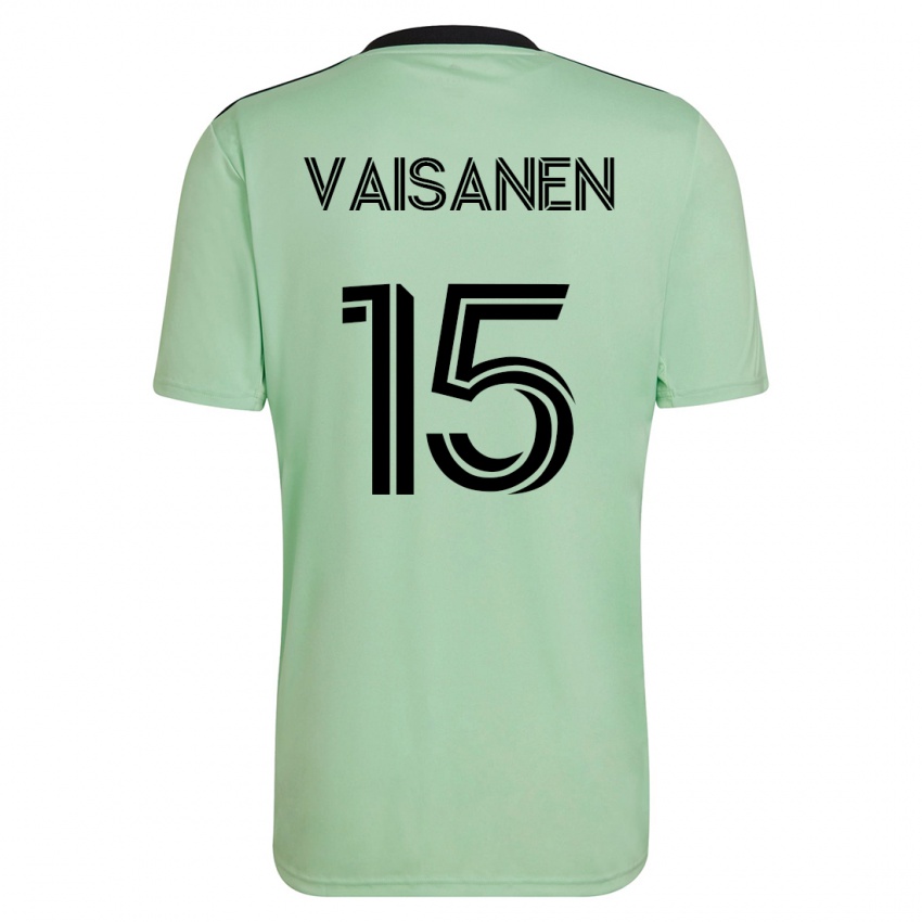 Hombre Camiseta Leo Väisänen #15 Verde Claro 2ª Equipación 2023/24 La Camisa México