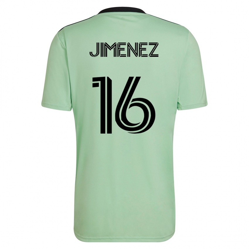 Hombre Camiseta Héctor Jiménez #16 Verde Claro 2ª Equipación 2023/24 La Camisa México
