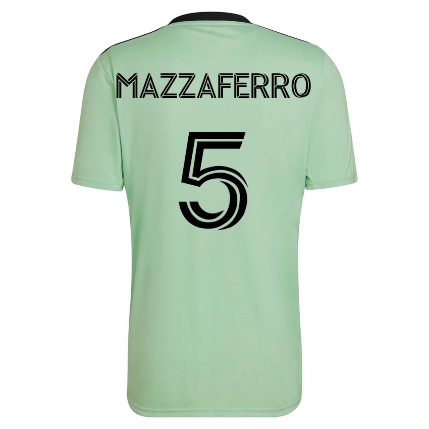 Hombre Camiseta Salvatore Mazzaferro #5 Verde Claro 2ª Equipación 2023/24 La Camisa México