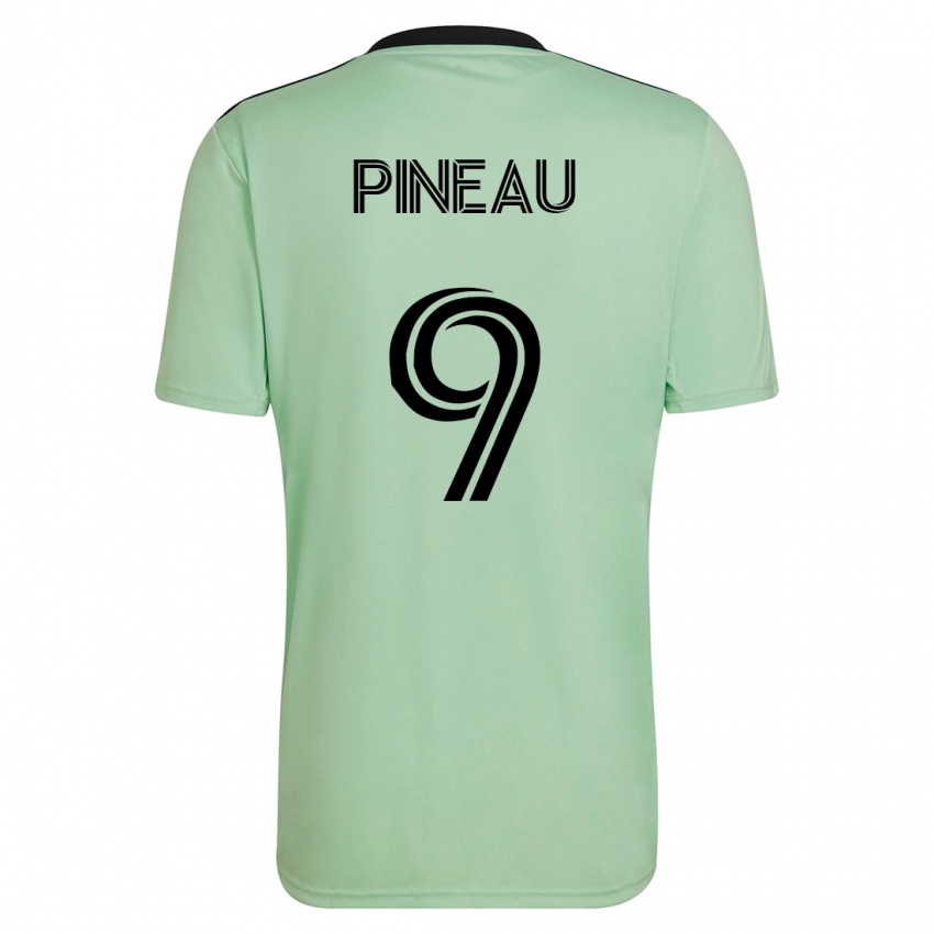 Hombre Camiseta Sebastien Pineau #9 Verde Claro 2ª Equipación 2023/24 La Camisa México