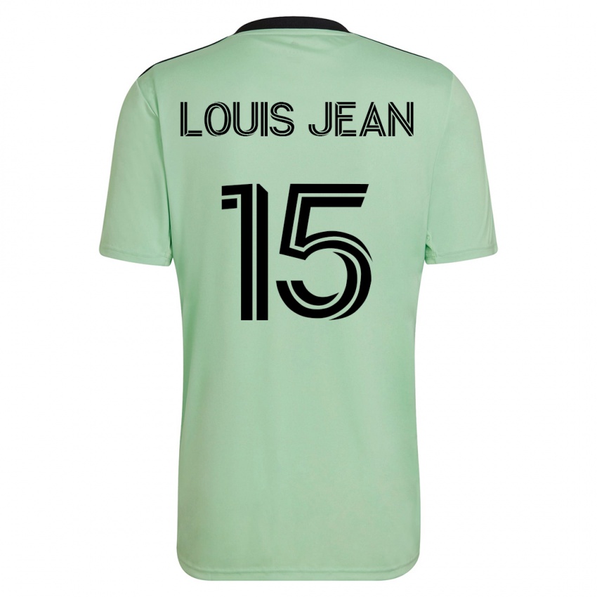 Hombre Camiseta Steeve Louis-Jean #15 Verde Claro 2ª Equipación 2023/24 La Camisa México