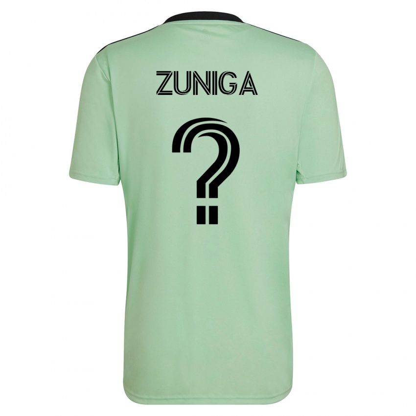 Hombre Camiseta Abner Zuñiga #0 Verde Claro 2ª Equipación 2023/24 La Camisa México