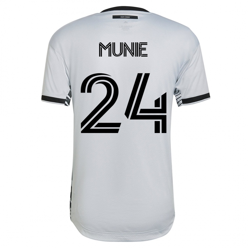 Hombre Camiseta Daniel Munie #24 Blanco 2ª Equipación 2023/24 La Camisa México
