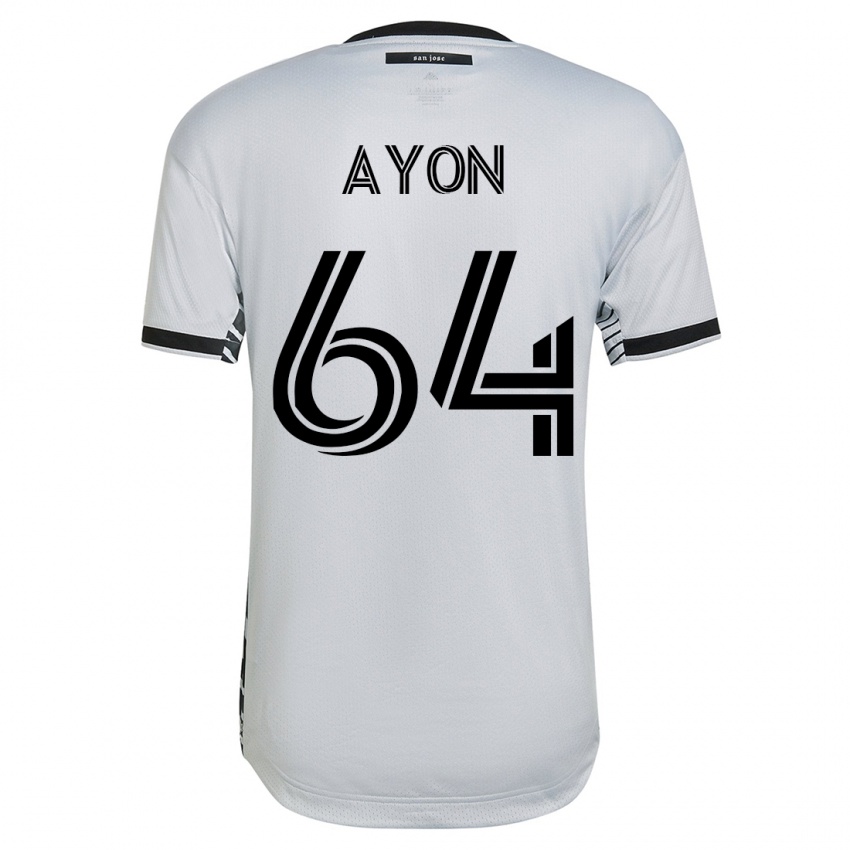 Hombre Camiseta Jerry Ayon #64 Blanco 2ª Equipación 2023/24 La Camisa México