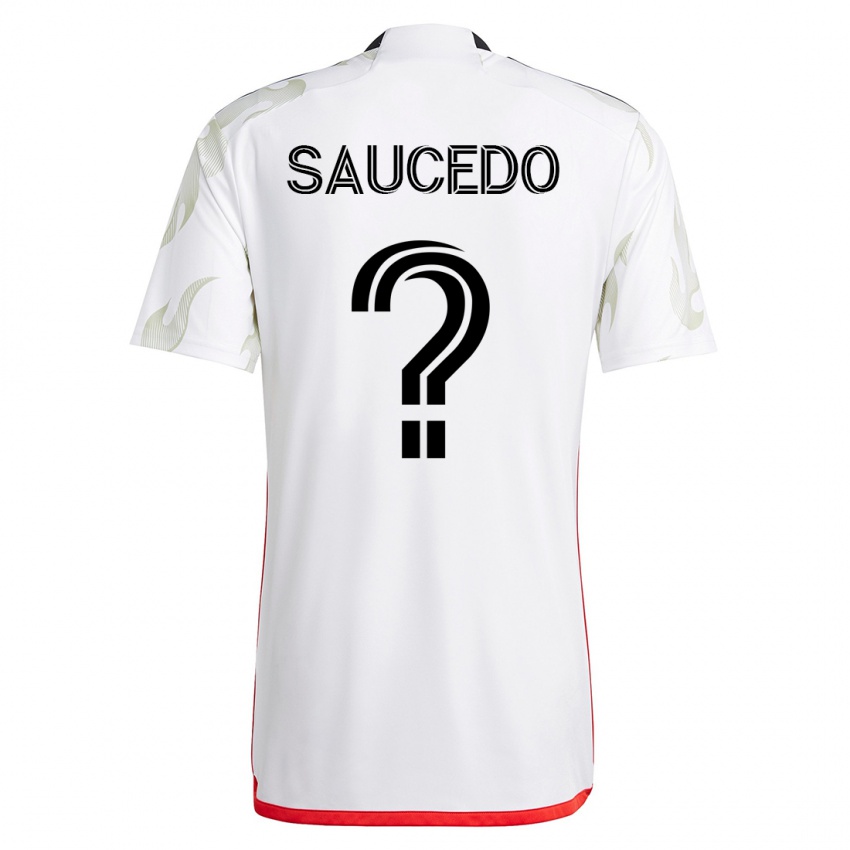Hombre Camiseta Andre Saucedo #0 Blanco 2ª Equipación 2023/24 La Camisa México