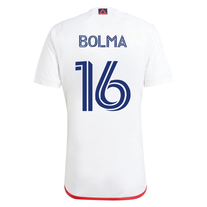 Hombre Camiseta Josh Bolma #16 Blanco Rojo 2ª Equipación 2023/24 La Camisa México