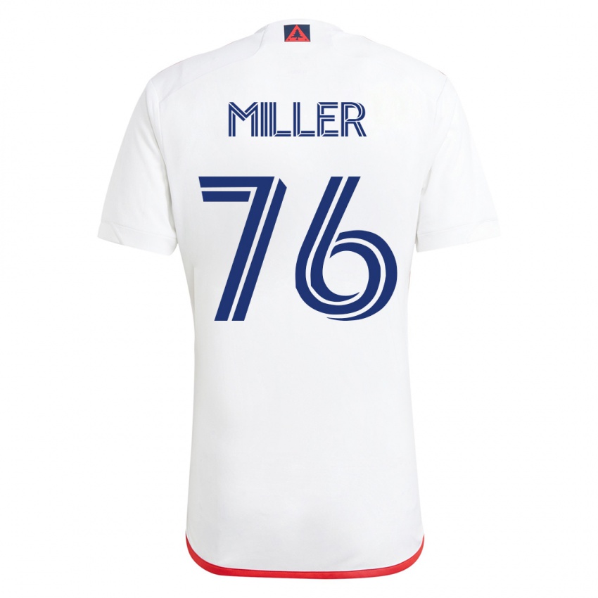 Hombre Camiseta Peyton Miller #76 Blanco Rojo 2ª Equipación 2023/24 La Camisa México