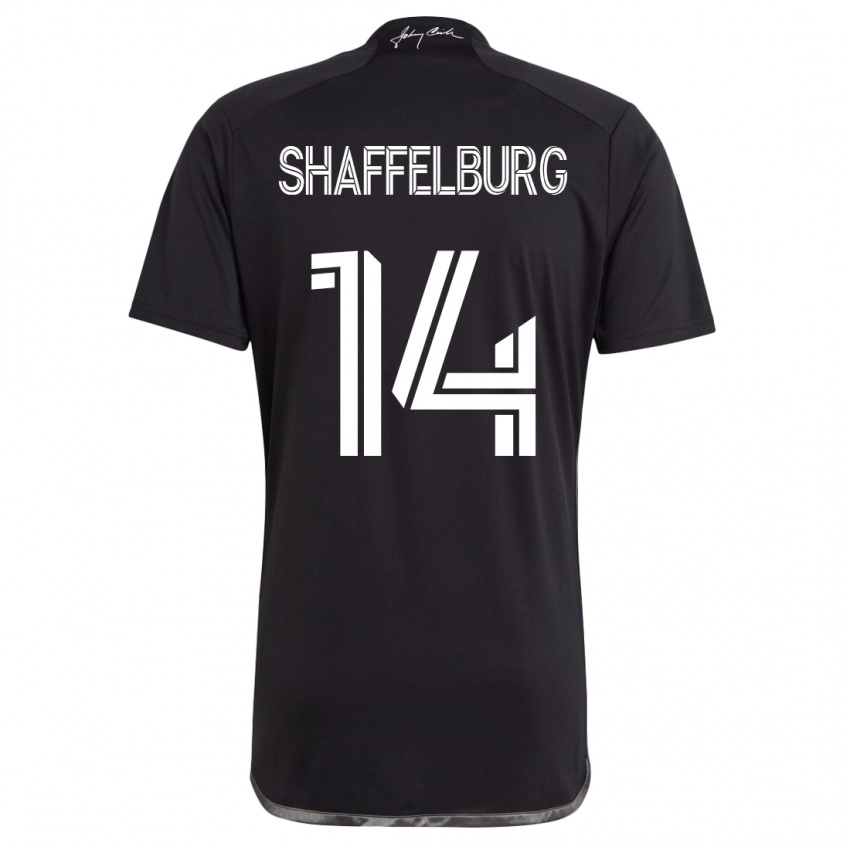 Hombre Camiseta Jacob Shaffelburg #14 Negro 2ª Equipación 2023/24 La Camisa México