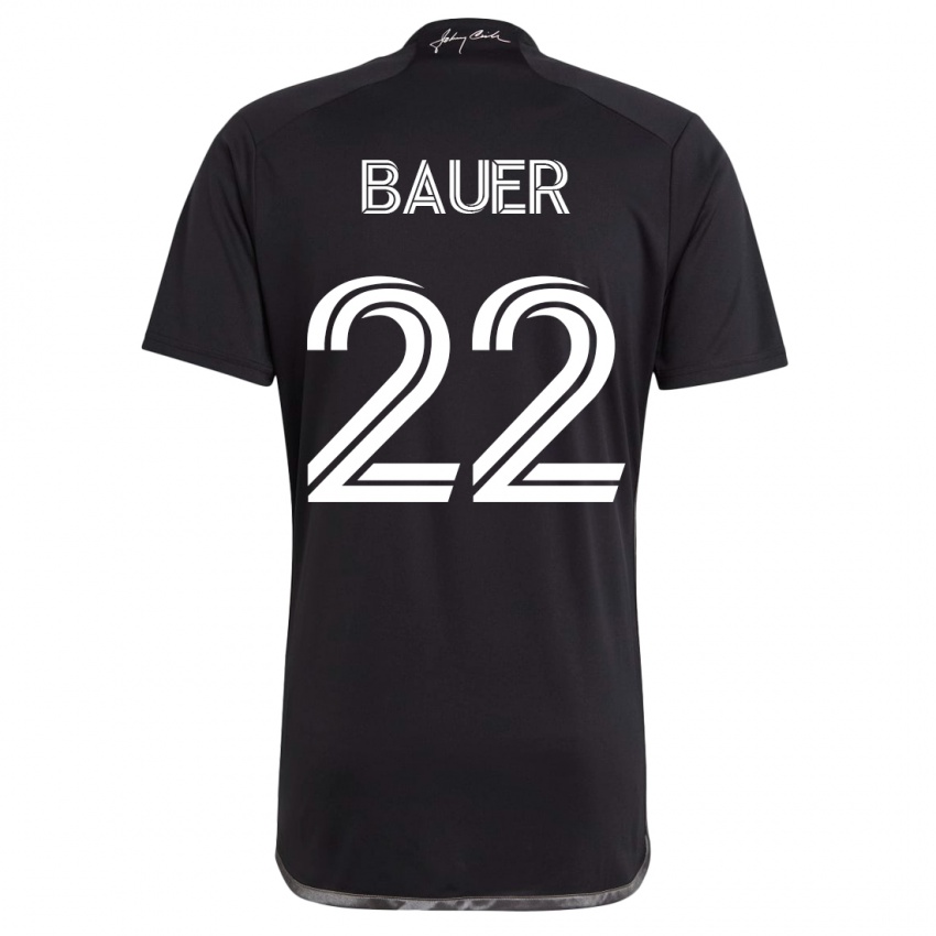 Hombre Camiseta Josh Bauer #22 Negro 2ª Equipación 2023/24 La Camisa México