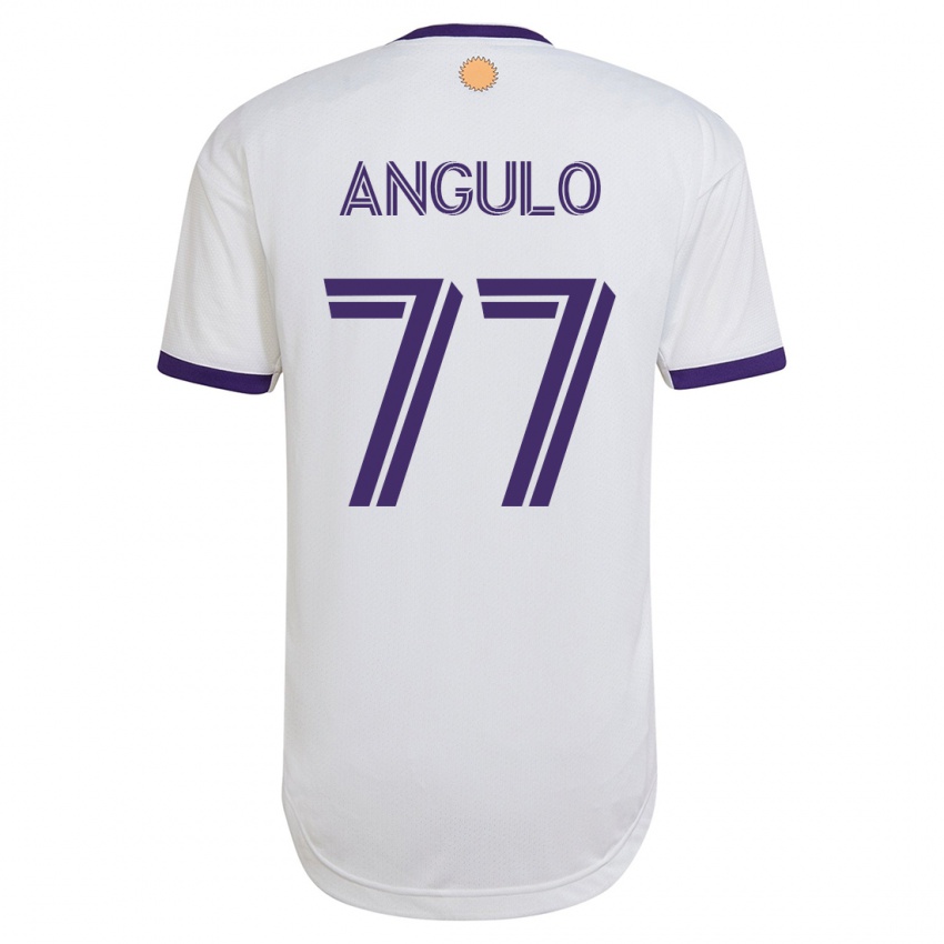 Hombre Camiseta Iván Angulo #77 Blanco 2ª Equipación 2023/24 La Camisa México
