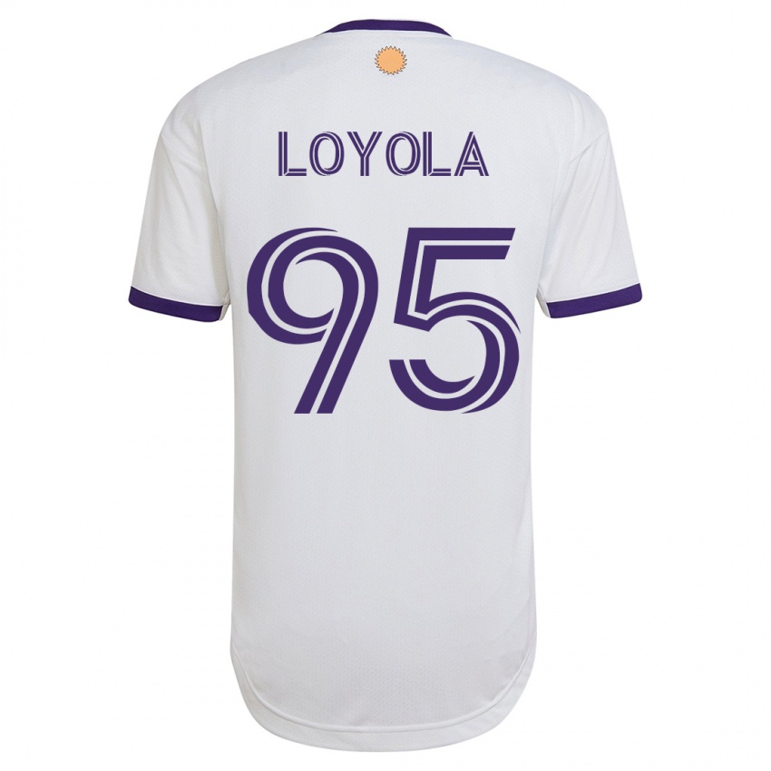Hombre Camiseta Favian Loyola #95 Blanco 2ª Equipación 2023/24 La Camisa México