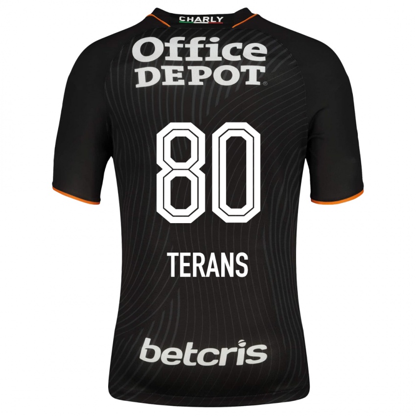 Hombre Camiseta David Terans #80 Negro 2ª Equipación 2023/24 La Camisa México