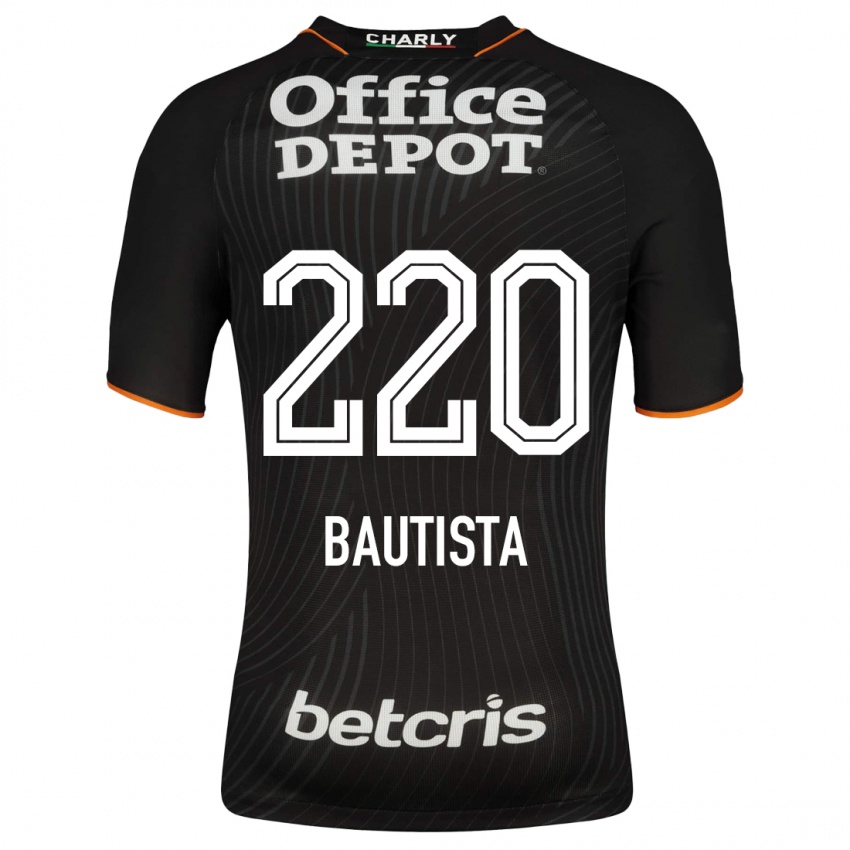 Hombre Camiseta Alán Bautista #220 Negro 2ª Equipación 2023/24 La Camisa México