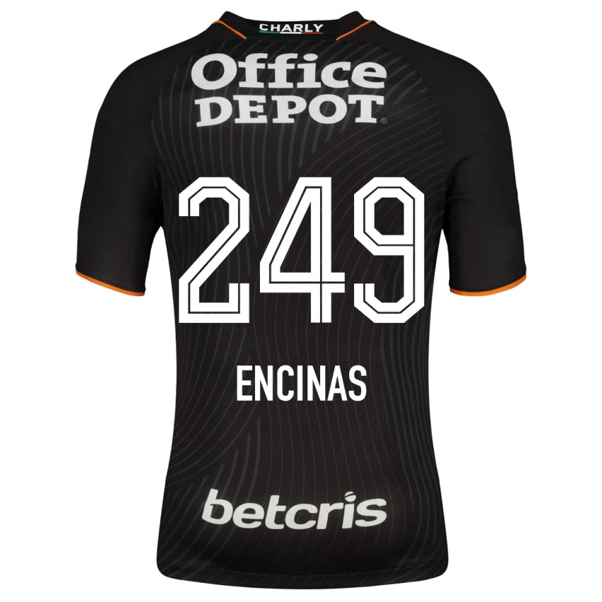 Hombre Camiseta Aldo Encinas #249 Negro 2ª Equipación 2023/24 La Camisa México