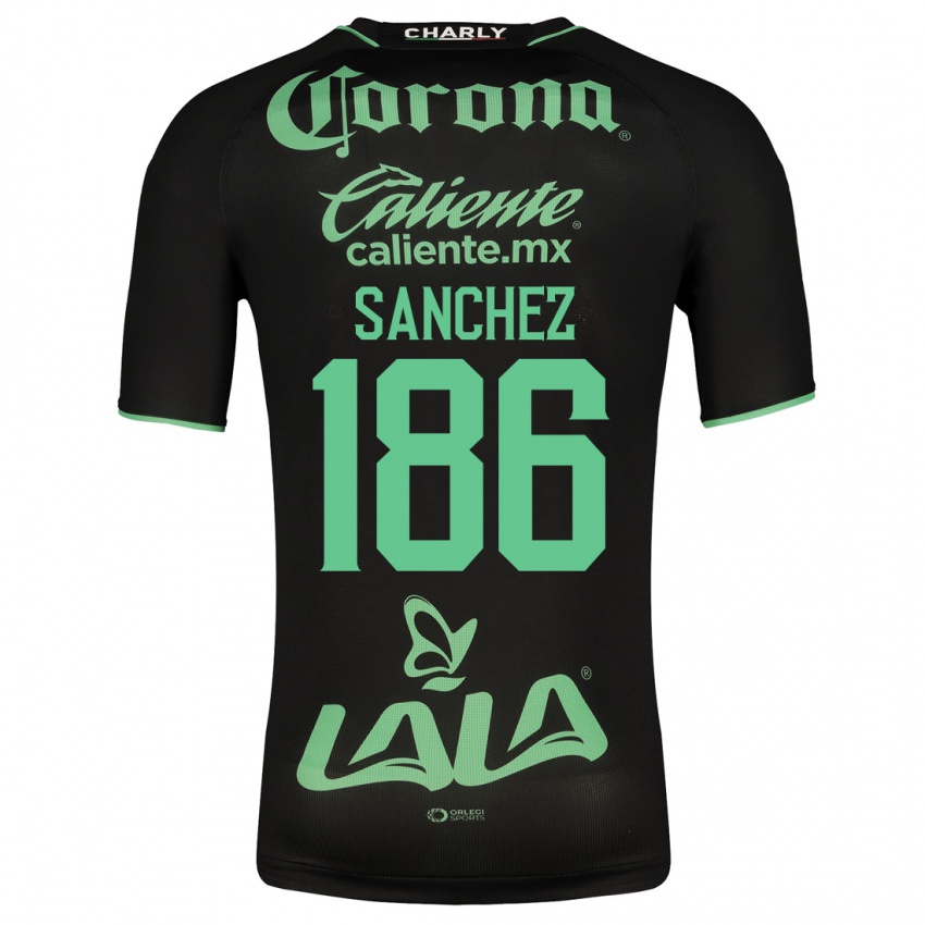 Hombre Camiseta David Sánchez #186 Negro 2ª Equipación 2023/24 La Camisa México