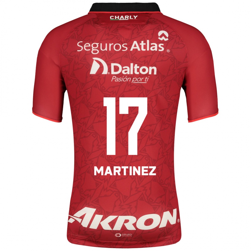 Hombre Camiseta Jaziel Martinez #17 Rojo 2ª Equipación 2023/24 La Camisa México