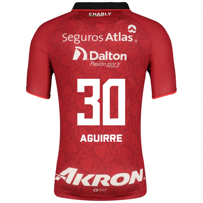 Hombre Camiseta Eduardo Aguirre #30 Rojo 2ª Equipación 2023/24 La Camisa México
