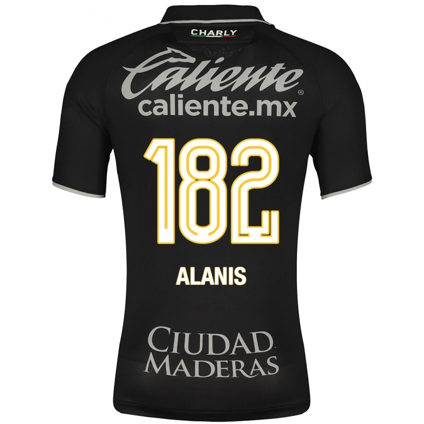 Hombre Camiseta Alejandro Alanís #182 Negro 2ª Equipación 2023/24 La Camisa México