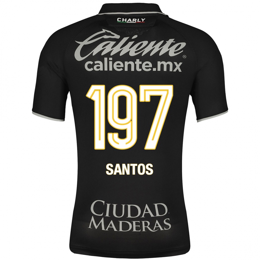 Hombre Camiseta Sebastián Santos #197 Negro 2ª Equipación 2023/24 La Camisa México