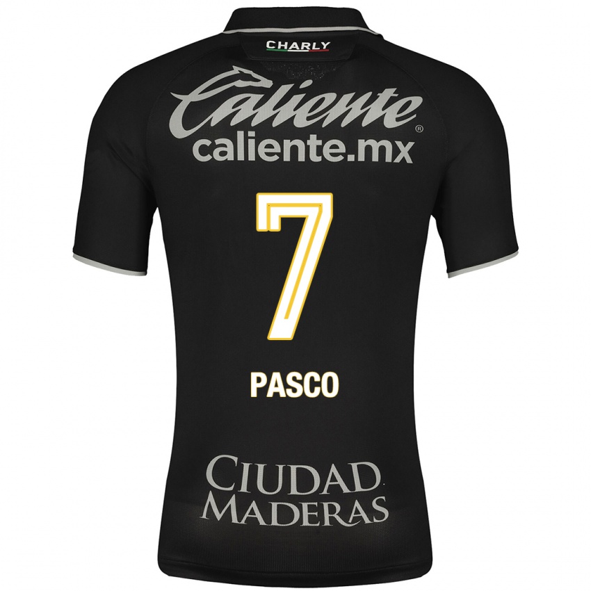 Hombre Camiseta Madeleine Pasco #7 Negro 2ª Equipación 2023/24 La Camisa México