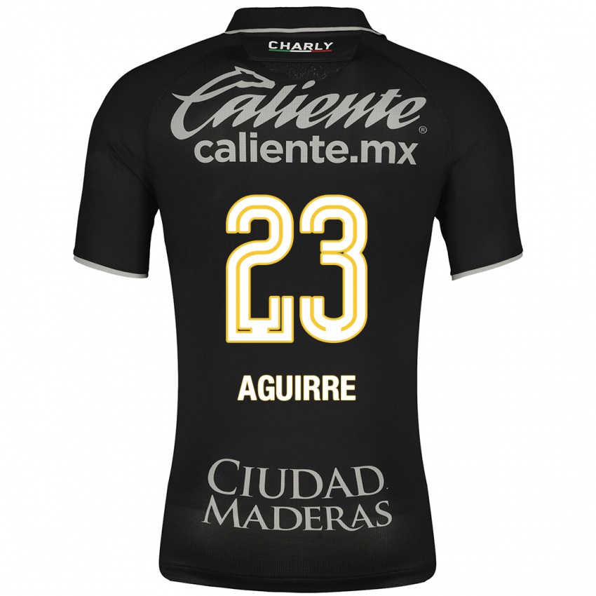 Hombre Camiseta Zoe Aguirre #23 Negro 2ª Equipación 2023/24 La Camisa México