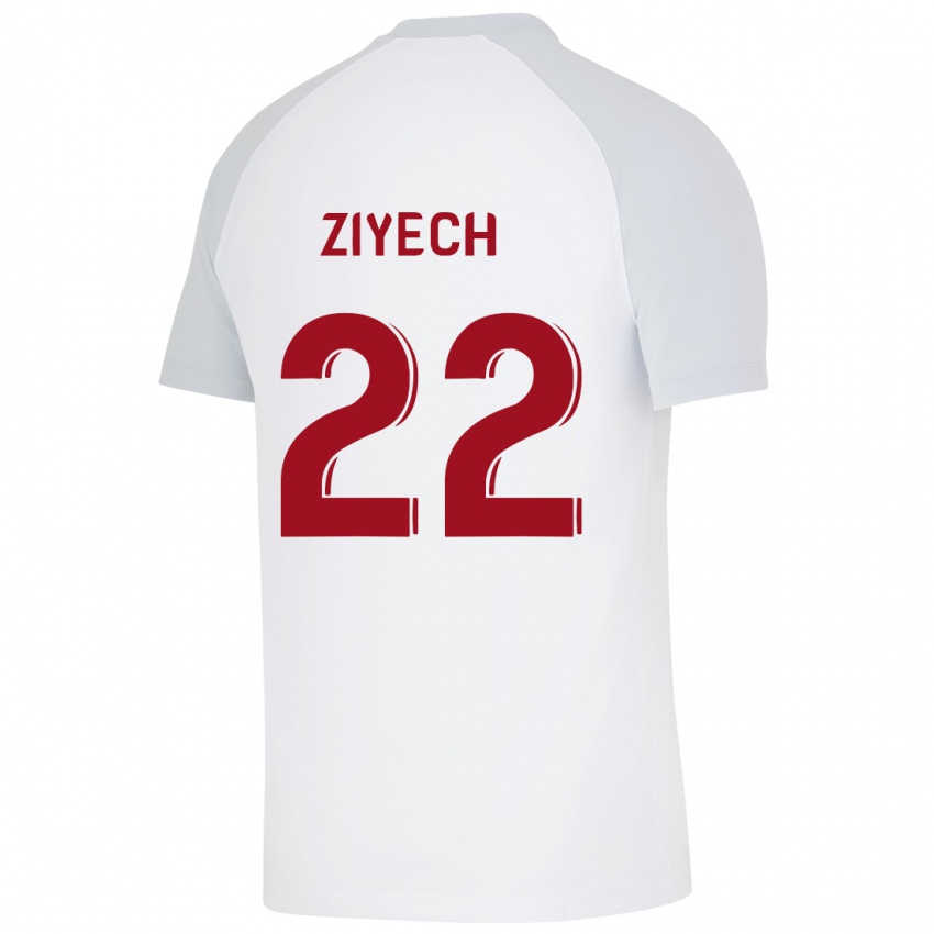 Hombre Camiseta Hakim Ziyech #22 Blanco 2ª Equipación 2023/24 La Camisa México