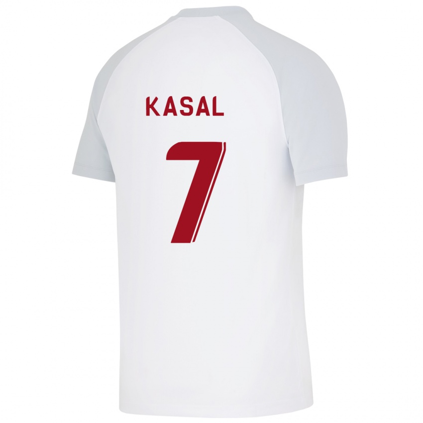 Hombre Camiseta Yasin Kasal #7 Blanco 2ª Equipación 2023/24 La Camisa México