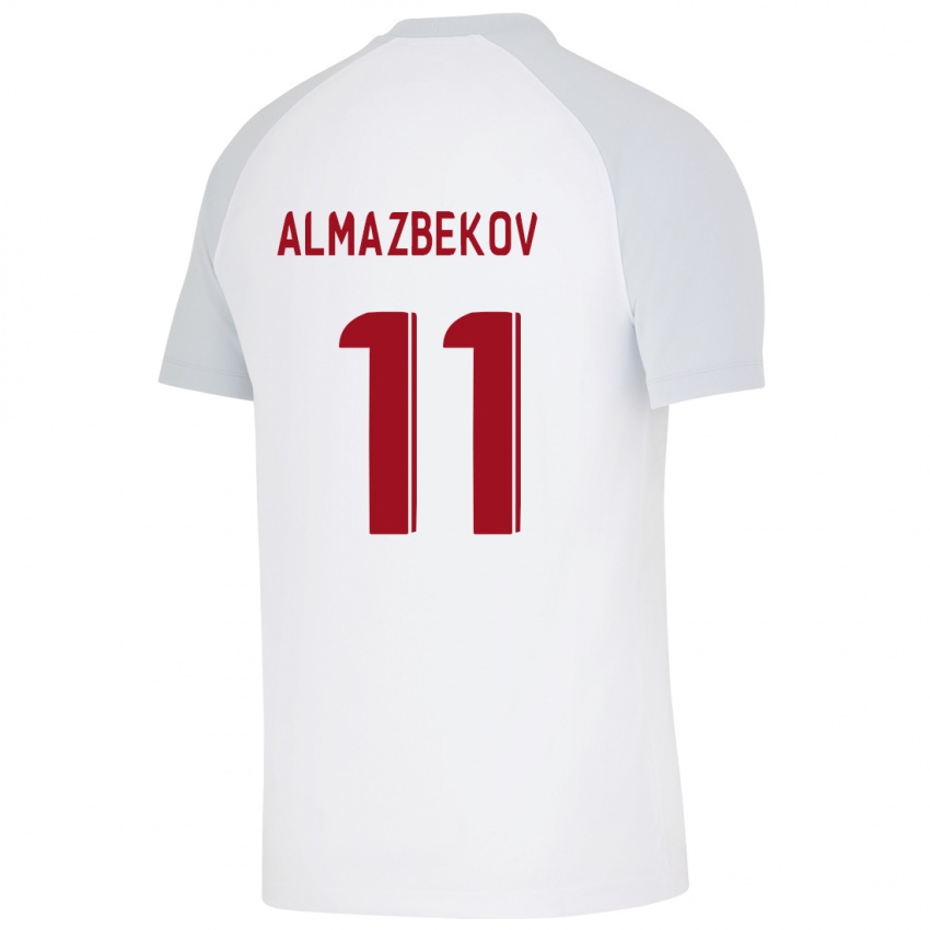 Hombre Camiseta Beknaz Almazbekov #11 Blanco 2ª Equipación 2023/24 La Camisa México