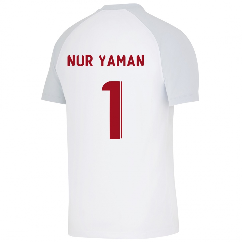 Hombre Camiseta Gamze Nur Yaman #1 Blanco 2ª Equipación 2023/24 La Camisa México