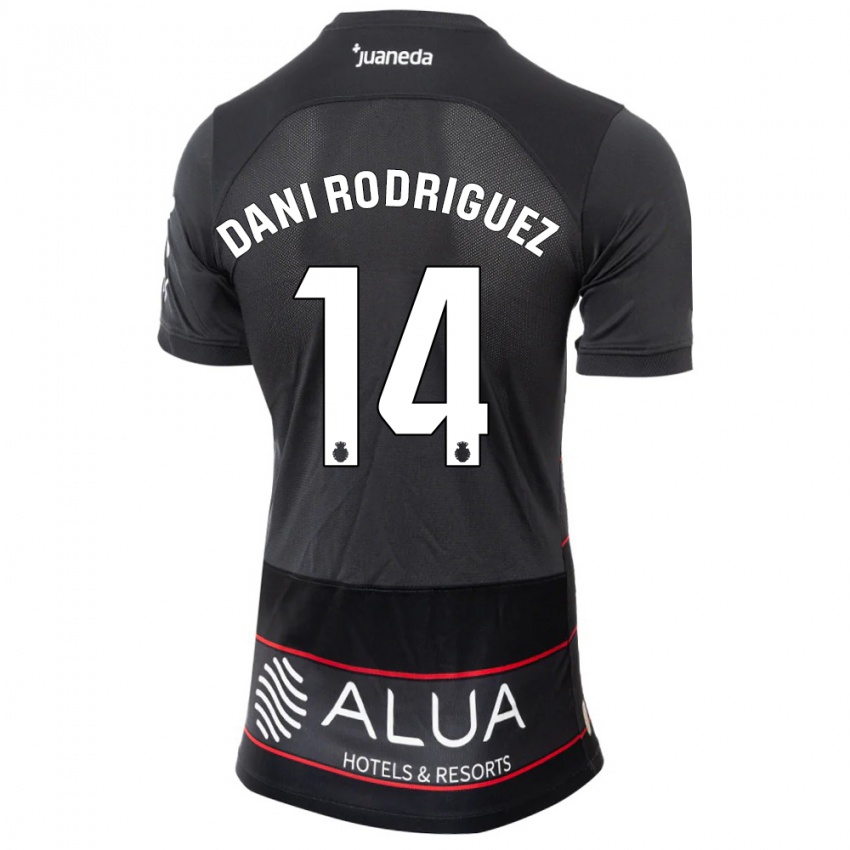 Hombre Camiseta Dani Rodríguez #14 Negro 2ª Equipación 2023/24 La Camisa México