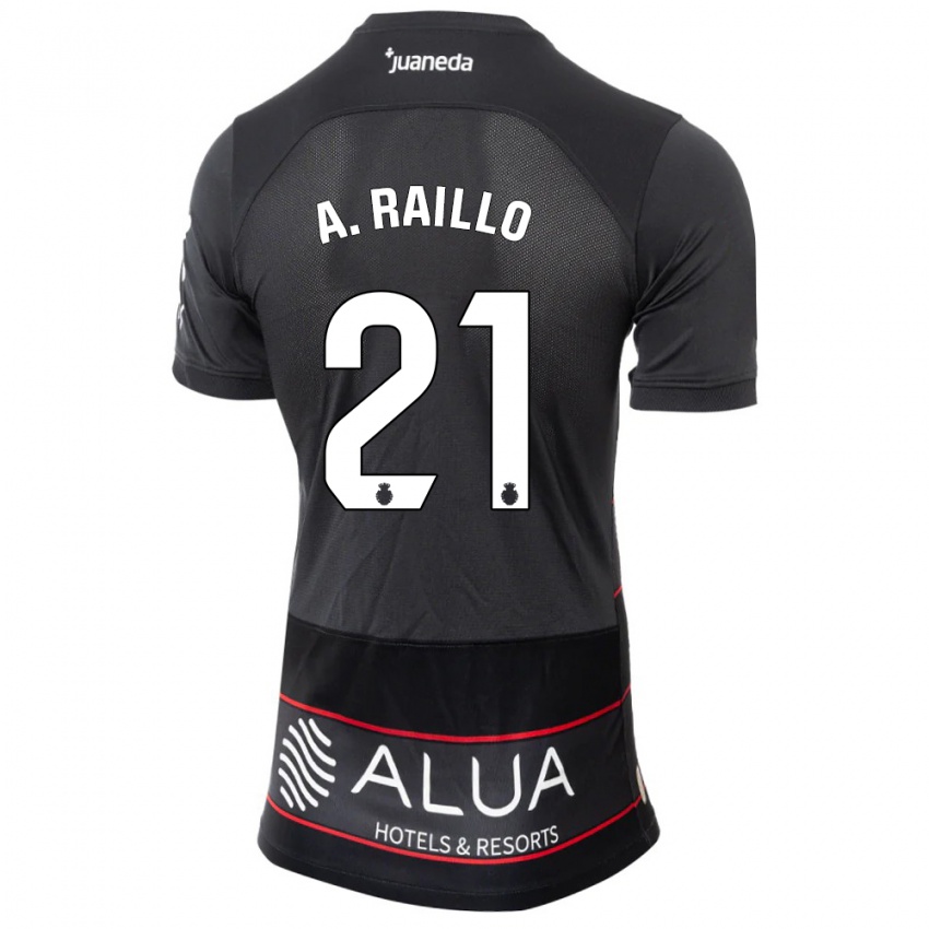 Hombre Camiseta Antonio Raíllo #21 Negro 2ª Equipación 2023/24 La Camisa México