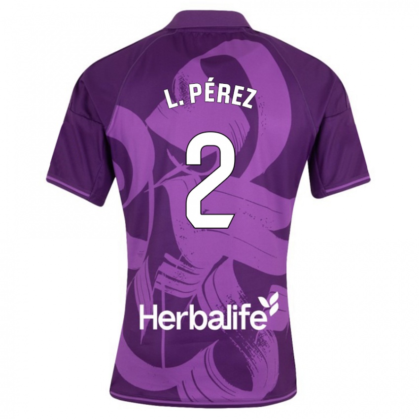 Hombre Camiseta Luis Pérez #2 Violeta 2ª Equipación 2023/24 La Camisa México