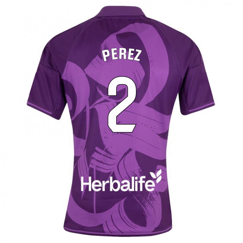 Hombre Camiseta Iker Pérez #2 Violeta 2ª Equipación 2023/24 La Camisa México