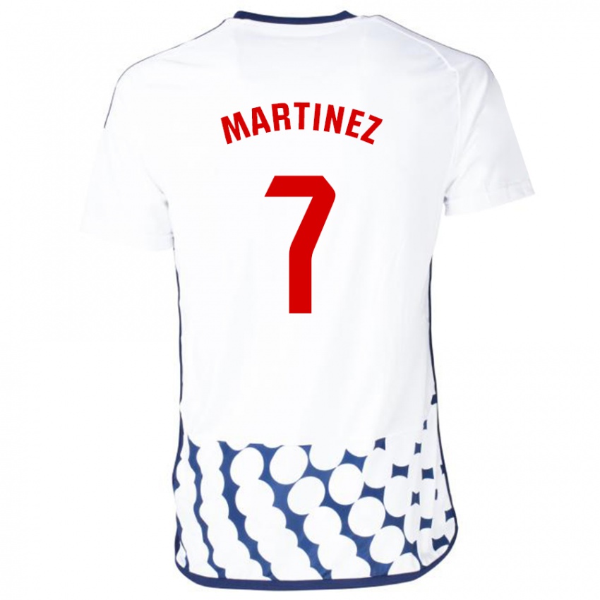 Hombre Camiseta Gabri Martínez #7 Blanco 2ª Equipación 2023/24 La Camisa México
