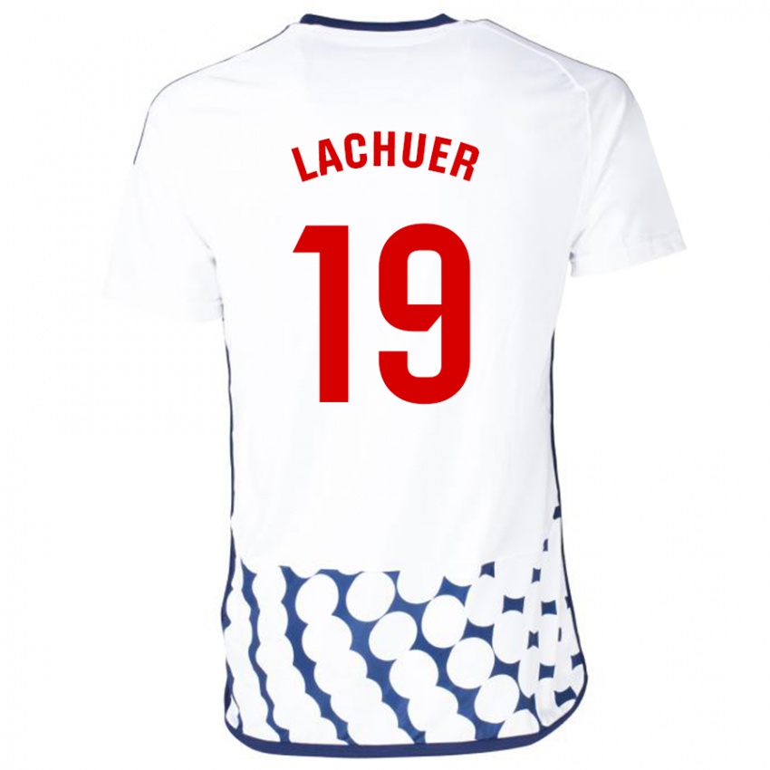 Hombre Camiseta Mathis Lachuer #19 Blanco 2ª Equipación 2023/24 La Camisa México