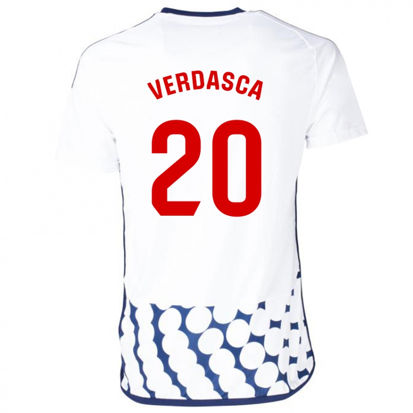 Hombre Camiseta Diogo Verdasca #20 Blanco 2ª Equipación 2023/24 La Camisa México