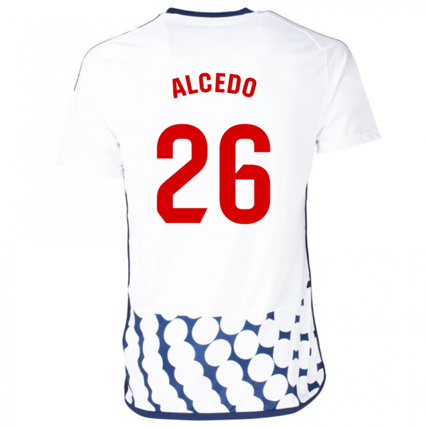 Hombre Camiseta Juan María Alcedo #26 Blanco 2ª Equipación 2023/24 La Camisa México