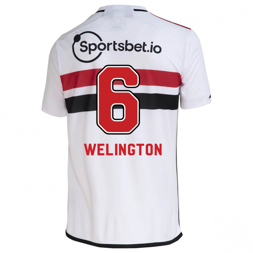 Mujer Camiseta Welington #6 Blanco 1ª Equipación 2023/24 La Camisa México