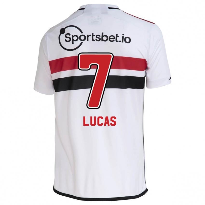 Mujer Camiseta Lucas Moura #7 Blanco 1ª Equipación 2023/24 La Camisa México