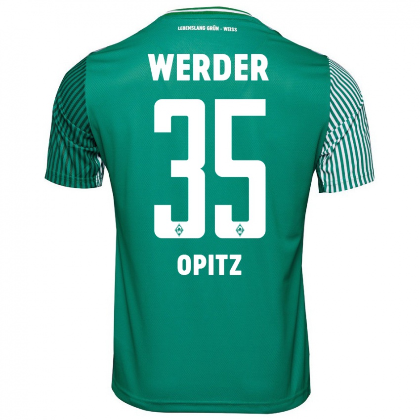 Mujer Camiseta Leon Opitz #35 Verde 1ª Equipación 2023/24 La Camisa México