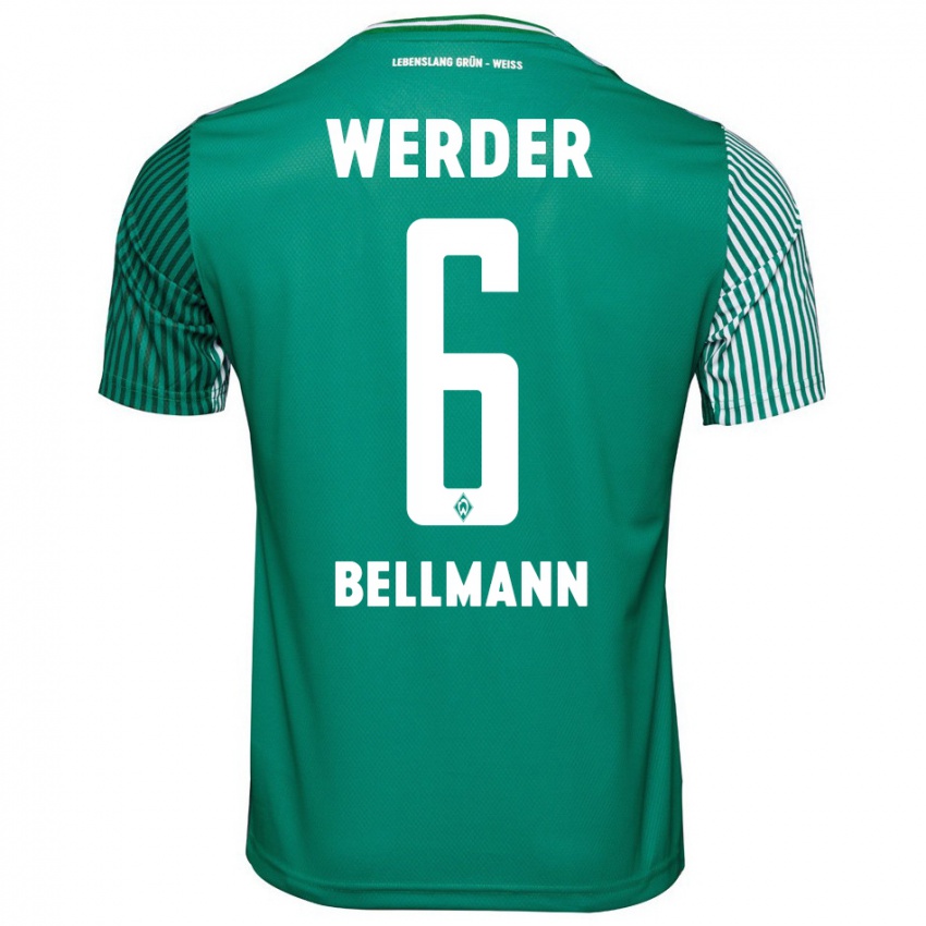 Mujer Camiseta Paul Bellmann #6 Verde 1ª Equipación 2023/24 La Camisa México