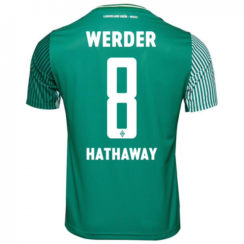 Mujer Camiseta Max Hathaway #8 Verde 1ª Equipación 2023/24 La Camisa México