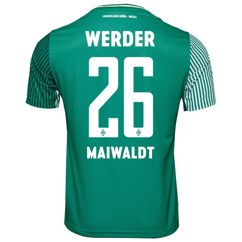 Mujer Camiseta Julius Maiwaldt #26 Verde 1ª Equipación 2023/24 La Camisa México